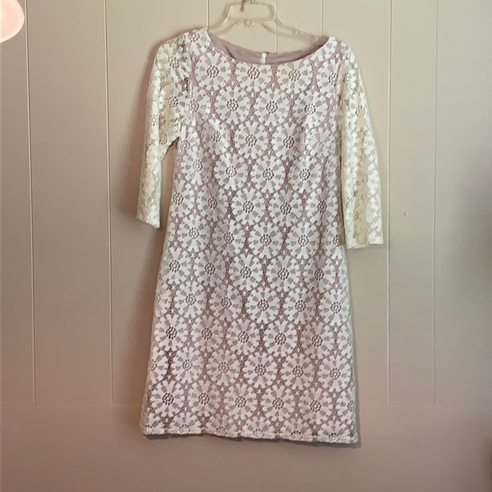 Cream dress 6 100% polyester